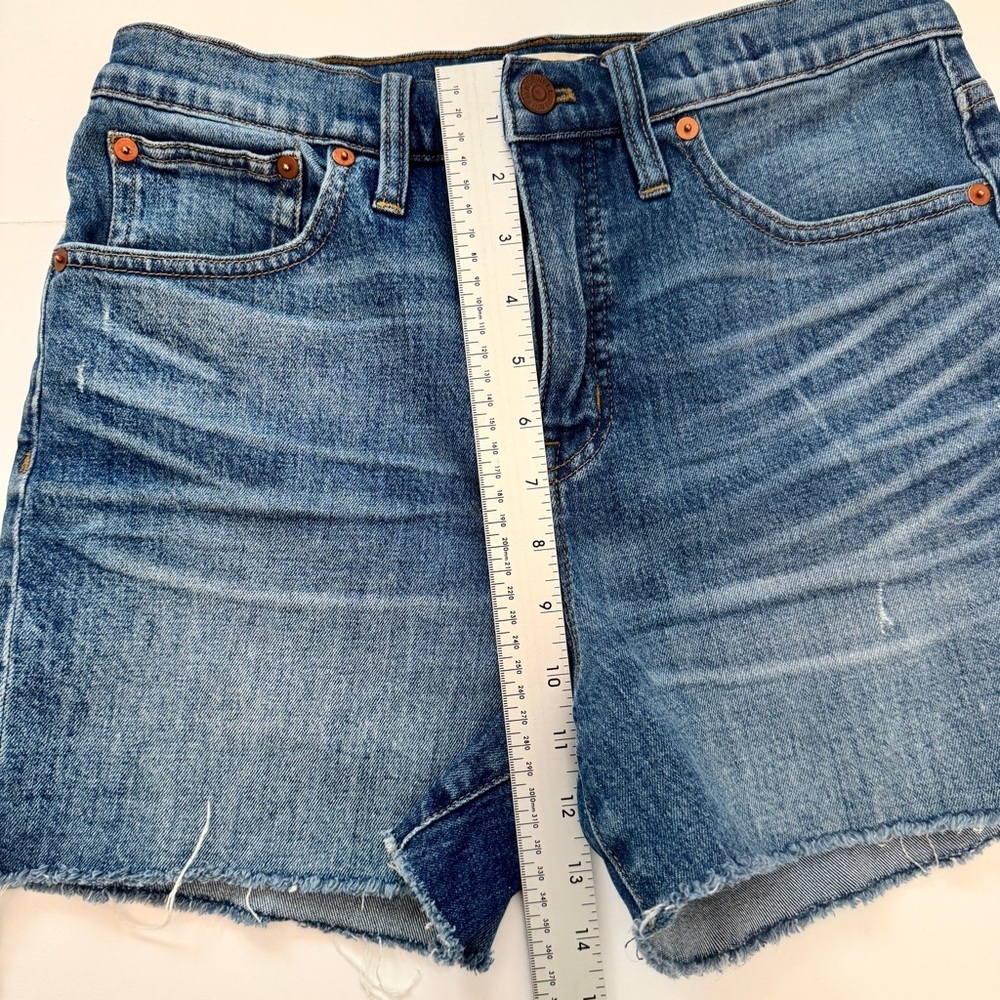 Madewell Curvy High-Rise Denim Shorts Blue Canterdale Wash Jeans Sz 27 - Picture 8 of 15